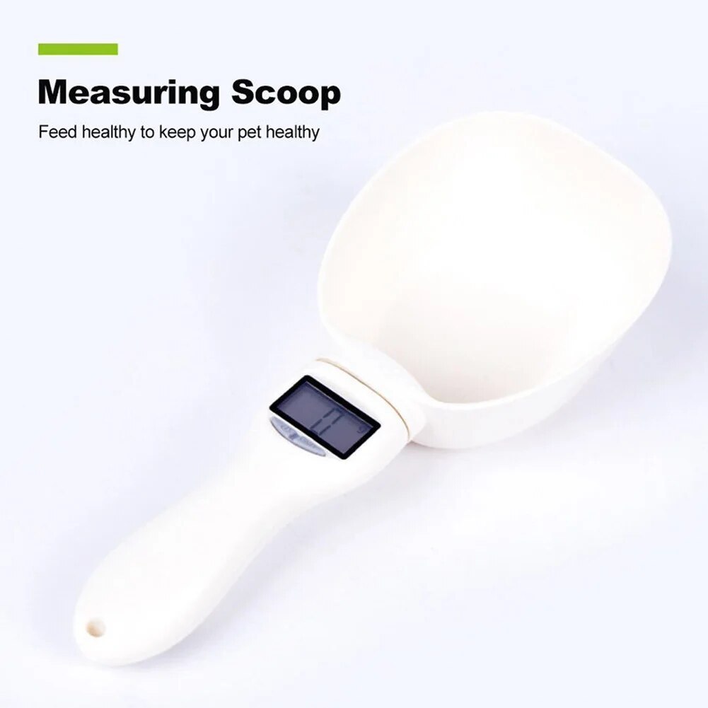 Digital Pet Food Scale LCD Electronic Precision Weighing Tool Dog Cat Feeding Food Measuring Spoon