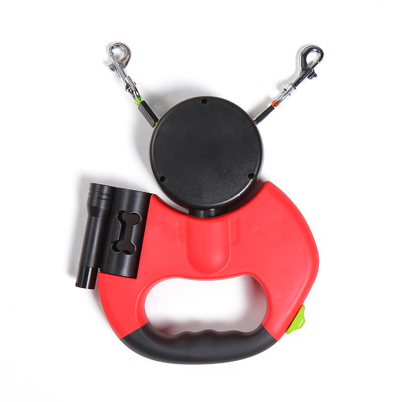 Retractable Multi Dog Leash For Small Dogs Reflective Dual Pet Leash Lead 360 Swivel