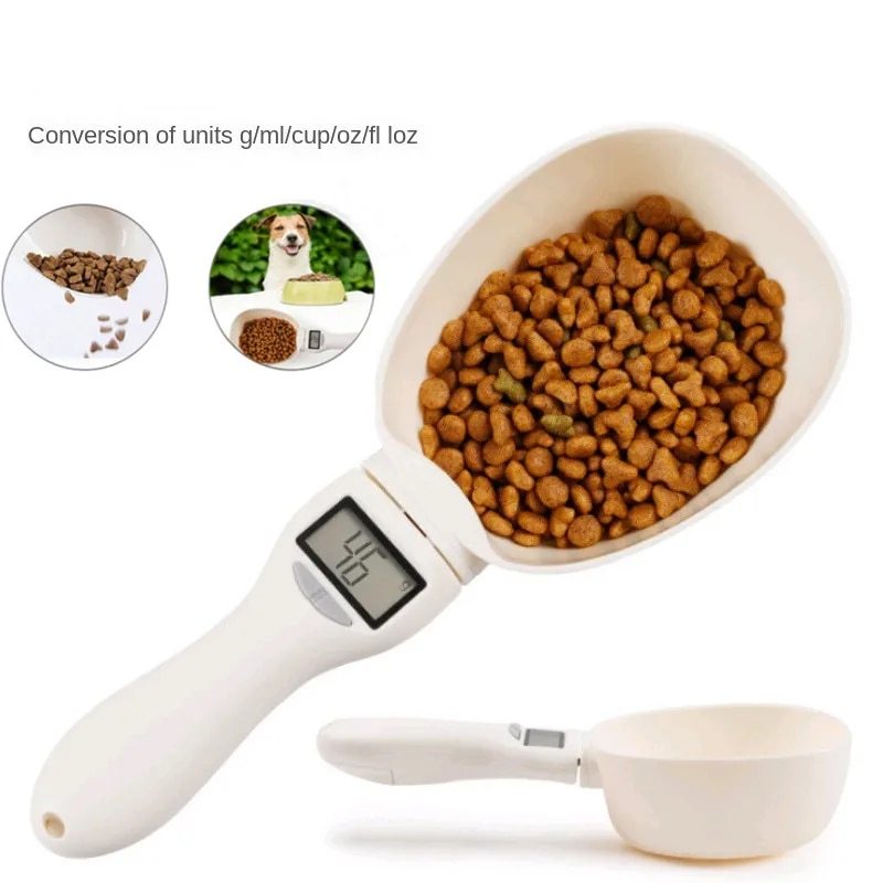Digital Pet Food Scale LCD Electronic Precision Weighing Tool Dog Cat Feeding Food Measuring Spoon
