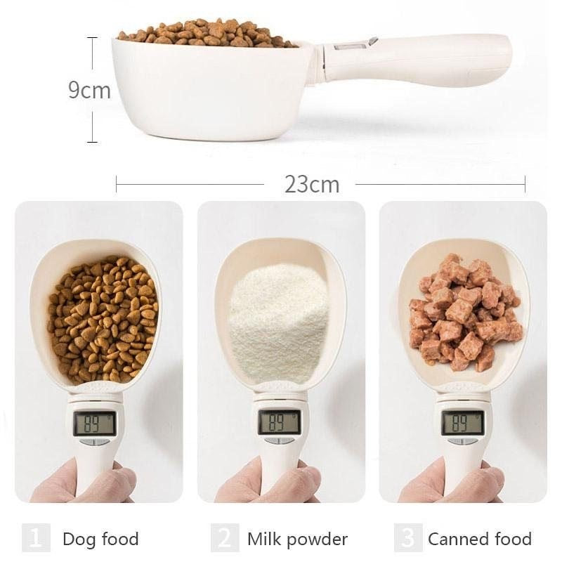 Digital Pet Food Scale LCD Electronic Precision Weighing Tool Dog Cat Feeding Food Measuring Spoon